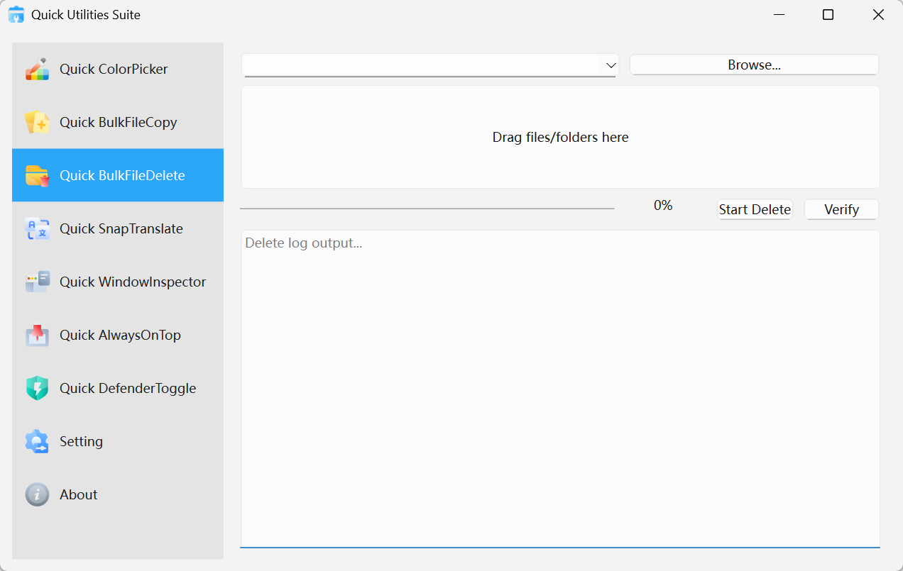 Quick BulkFileDelete Screenshot