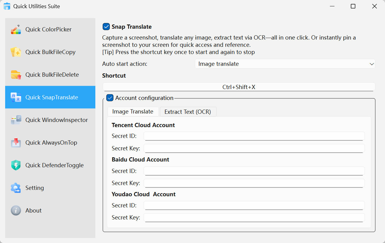 Quick SnapTranslate Screenshot