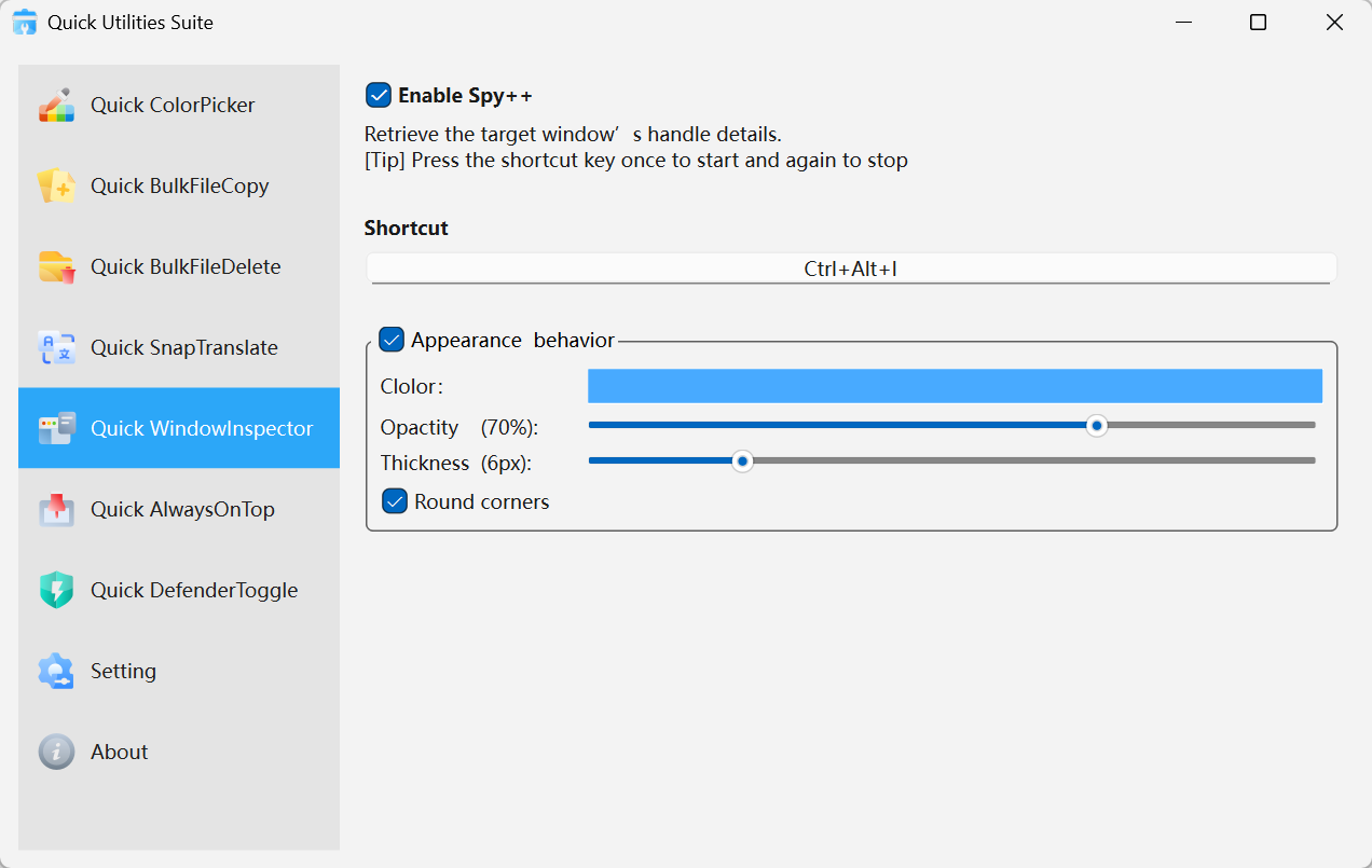 Quick WindowInspector Screenshot